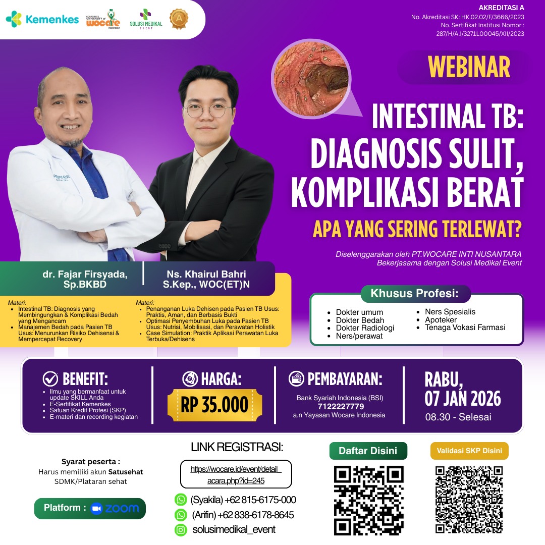 Intestinal TB: Diagnosis Sulit, Komplikasi Berat—Apa yang Sering Terlewat?